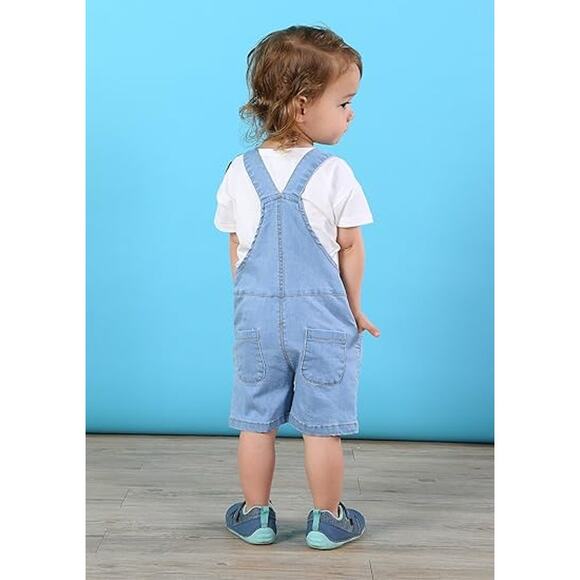 NWT KIDSCOOL SPACE Baby Unisex Jean Overalls Toddler Denim Shortall,Blue,2-3 Y - Picture 6 of 6